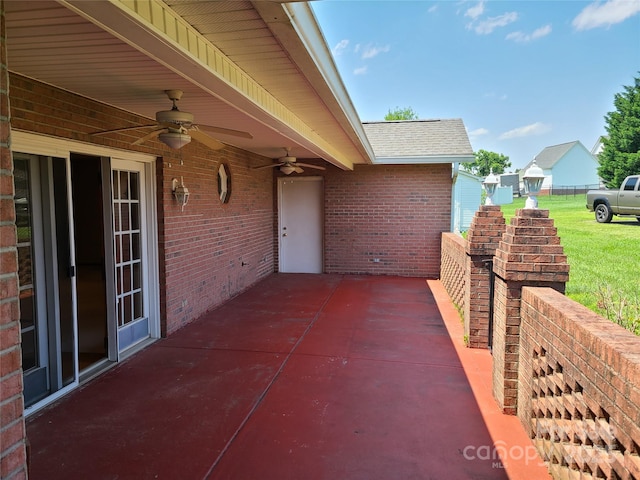 110 Kimberly Ln, Kings Mountain, NC 28086 - view of patio with a ceiling fan