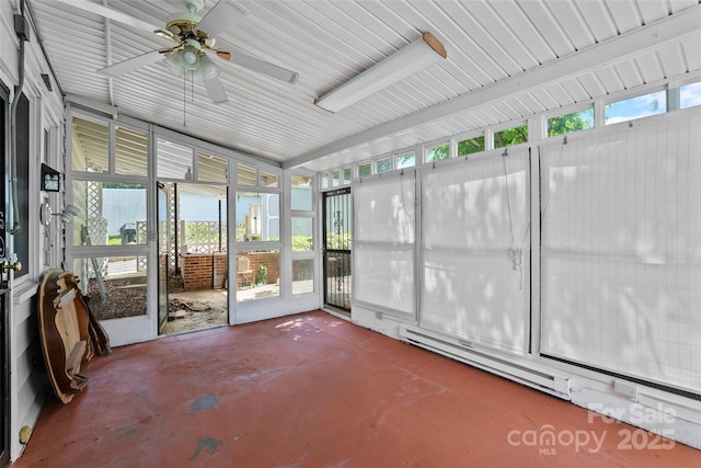 23 Oteen Park Pl, Asheville, NC 28805 - unfurnished sunroom with ceiling fan