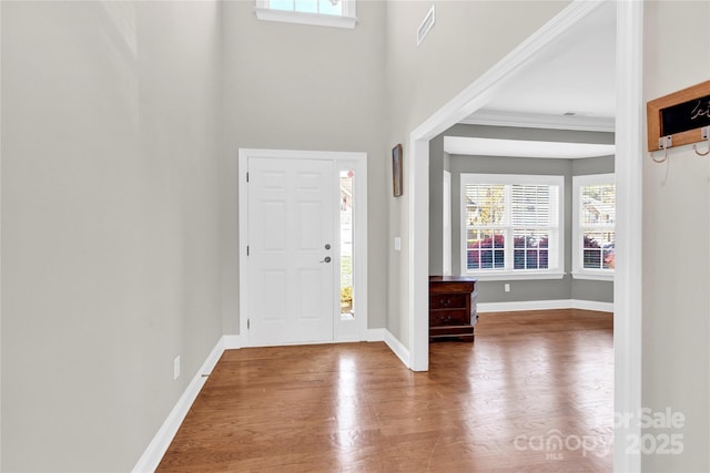 2275 Laurens Dr, Concord, NC 28027 - entrance foyer featuring wood finished floors and a high ceiling
