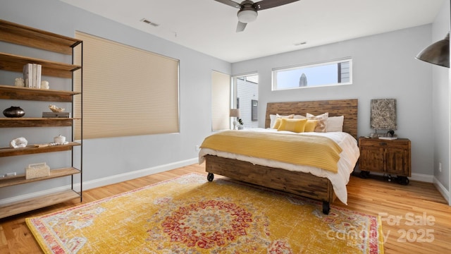 1011 Westbrook Dr Unit A, Charlotte, NC 28202 - bedroom featuring wood finished floors and a ceiling fan