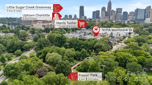 1011 Westbrook Dr Unit A, Charlotte, NC 28202 - bird's eye view of skyline