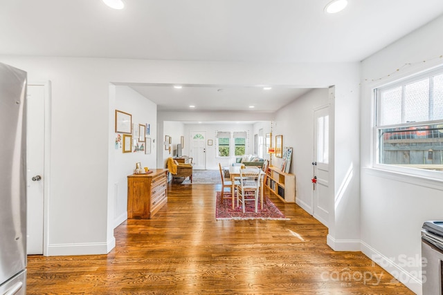 99 Little Oak St, Canton, NC 28716 - dining space with recessed lighting and wood finished floors