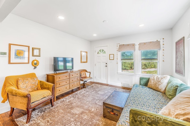 99 Little Oak St, Canton, NC 28716 - living room with wood finished floors and recessed lighting