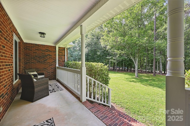 4824 Waxhaw Farms Rd, Waxhaw, NC 28173 - porch featuring a yard and view of scattered trees