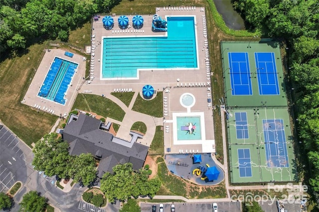 9792 Ravenscroft Ln NW, Concord, NC 28027 - aerial view of a pool