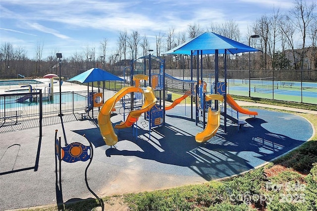 9792 Ravenscroft Ln NW, Concord, NC 28027 - communal playground with a tennis court