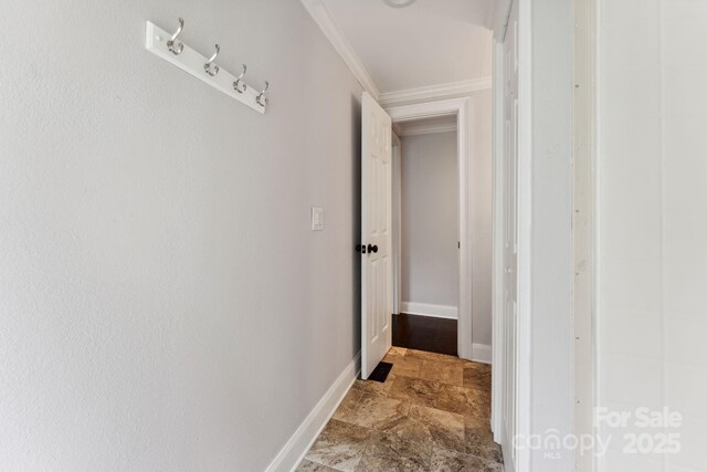 152 Lantana Dr, Sylva, NC 28779 - hall featuring crown molding and stone finish flooring