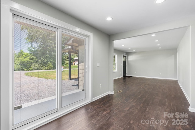 191 Harmony Grove Rd, Nebo, NC 28761 - empty room featuring wood finished floors and recessed lighting
