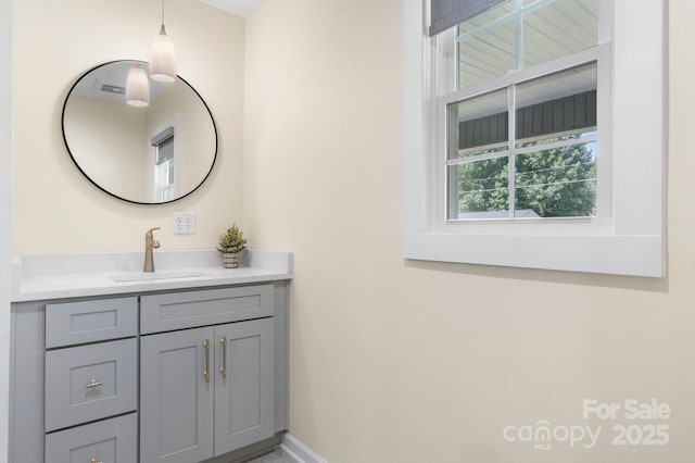 191 Harmony Grove Rd, Nebo, NC 28761 - bathroom with vanity and baseboards
