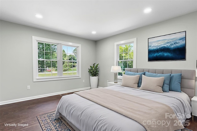 191 Harmony Grove Rd, Nebo, NC 28761 - bedroom featuring dark wood-type flooring and recessed lighting