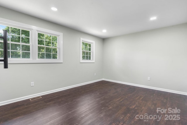 191 Harmony Grove Rd, Nebo, NC 28761 - unfurnished room with dark wood finished floors and recessed lighting