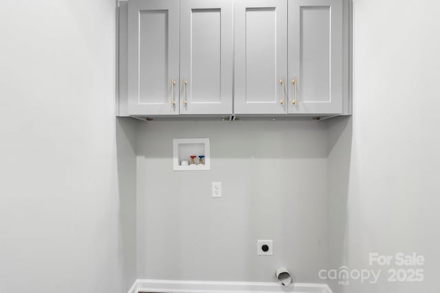 191 Harmony Grove Rd, Nebo, NC 28761 - washroom featuring hookup for a washing machine, electric dryer hookup, and cabinet space