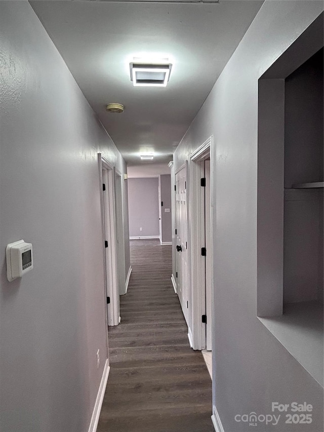 830 Mcarthur Ave, Charlotte, NC 28206 - hall with baseboards and dark wood-type flooring