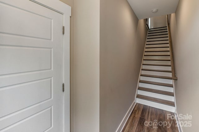 2969 Simpson Dr, Charlotte, NC 28205 - stairs with wood finished floors and baseboards