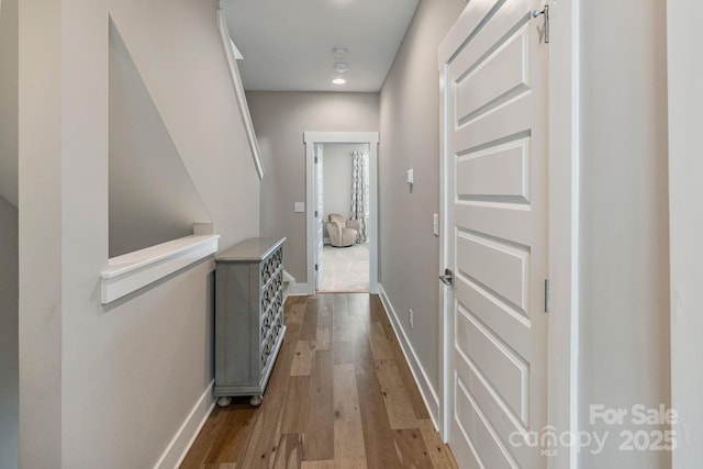 2969 Simpson Dr, Charlotte, NC 28205 - corridor featuring wood finished floors and recessed lighting