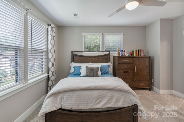 2969 Simpson Dr, Charlotte, NC 28205 - bedroom featuring light colored carpet and a ceiling fan