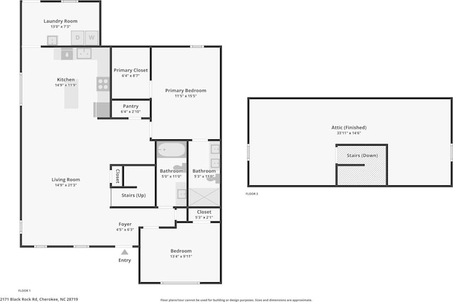 2171 Black Rock Rd, Cherokee, NC 28719 - view of floor plan / room layout