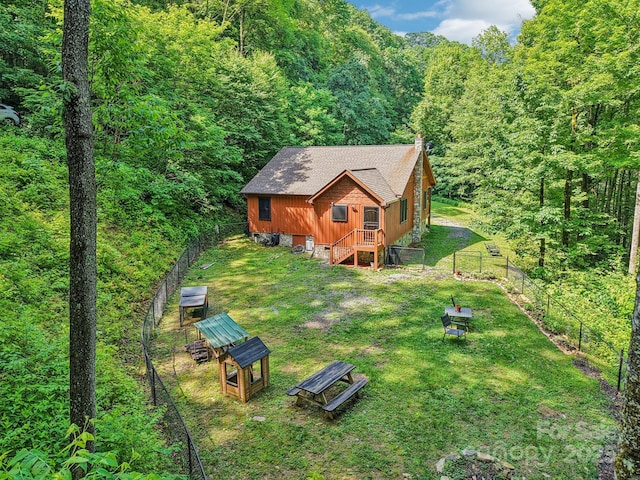 2171 Black Rock Rd, Cherokee, NC 28719 - view from above of property with a heavily wooded area