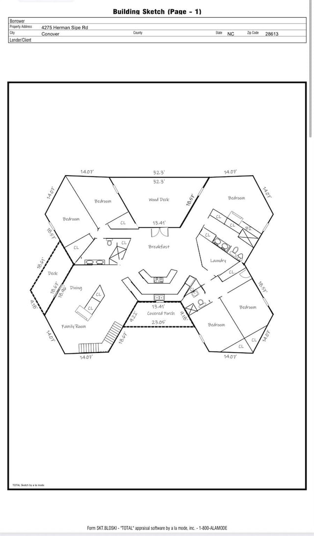 4275 Herman Sipe Rd, Conover, NC 28613 - view of room layout
