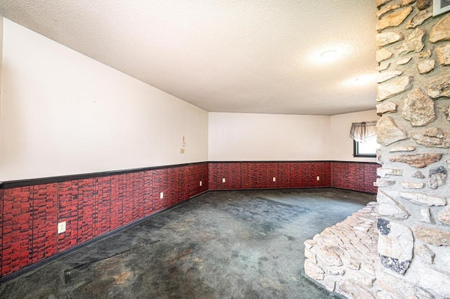 4275 Herman Sipe Rd, Conover, NC 28613 - spare room featuring carpet flooring, wainscoting, and a textured ceiling