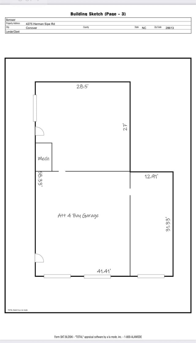 4275 Herman Sipe Rd, Conover, NC 28613 - view of room layout