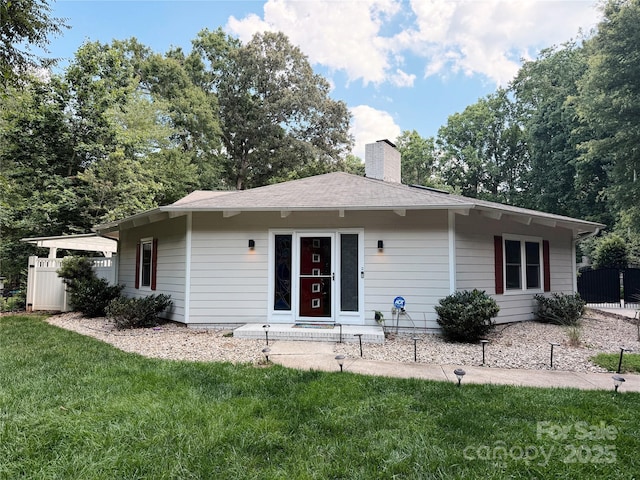 5017 Celeste Ct, Charlotte, NC 27609 - ranch-style home featuring a chimney