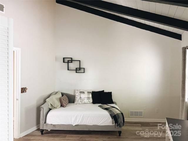5017 Celeste Ct, Charlotte, NC 27609 - bedroom with wood finished floors and wooden ceiling