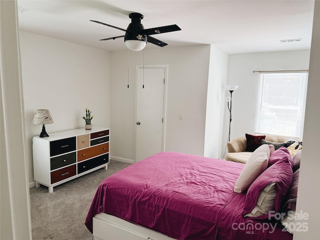 5017 Celeste Ct, Charlotte, NC 27609 - carpeted bedroom with a ceiling fan