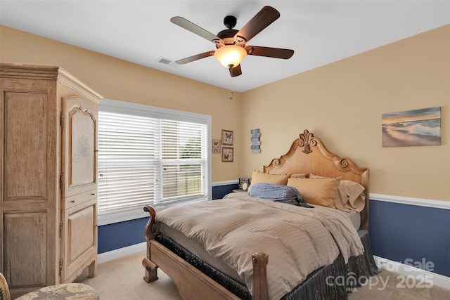 1636 Ridge Haven Rd, Waxhaw, NC 28173 - bedroom featuring light colored carpet and ceiling fan