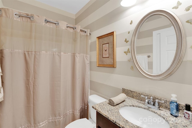 1636 Ridge Haven Rd, Waxhaw, NC 28173 - bathroom with vanity and a shower with shower curtain