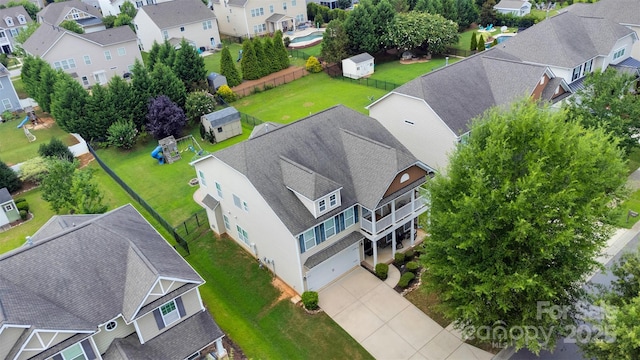 1636 Ridge Haven Rd, Waxhaw, NC 28173 - aerial perspective of suburban area