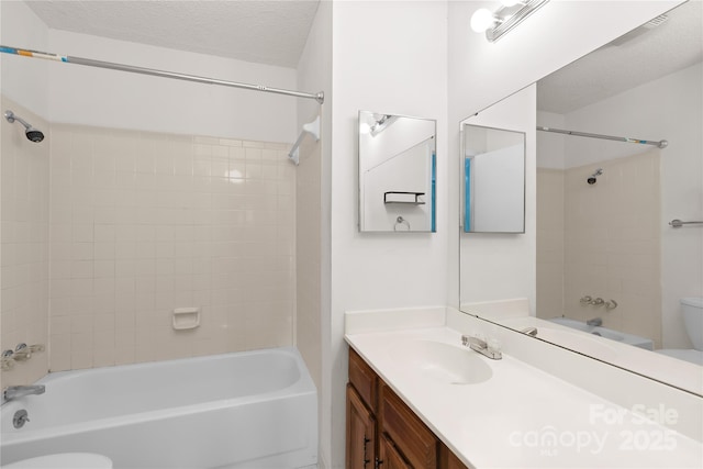 1604 Sharon Rd W Unit 30, Charlotte, NC 28210 - full bath featuring bathtub / shower combination, vanity, and a textured ceiling