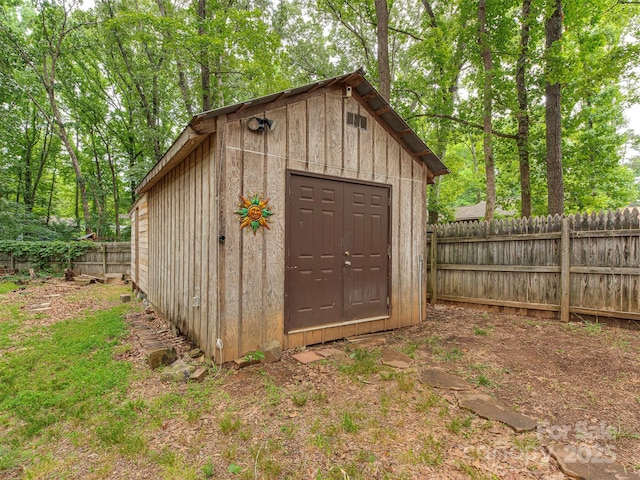 5109 Walnut Grove Ln, Charlotte, NC 28227 - view of shed featuring a fenced backyard
