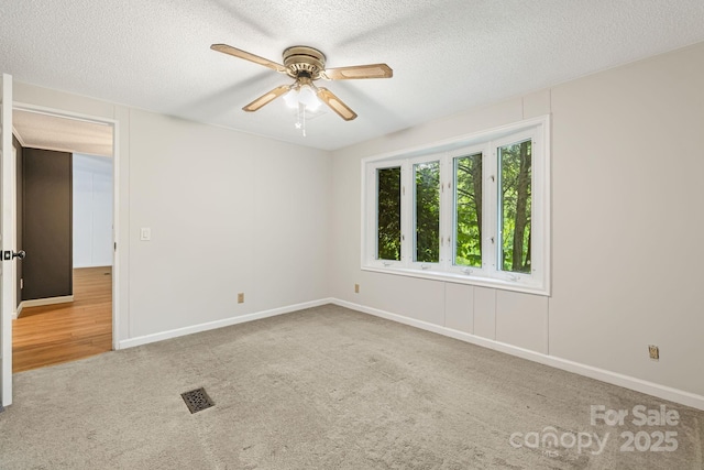 311 Flynn Br, Madison, NC 28753 - empty room with carpet floors, ceiling fan, and a textured ceiling