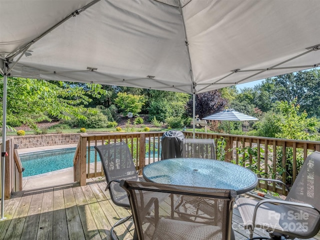 1011 Golden Bell Dr, Waxhaw, NC 28173 - deck with outdoor dining space and area for grilling