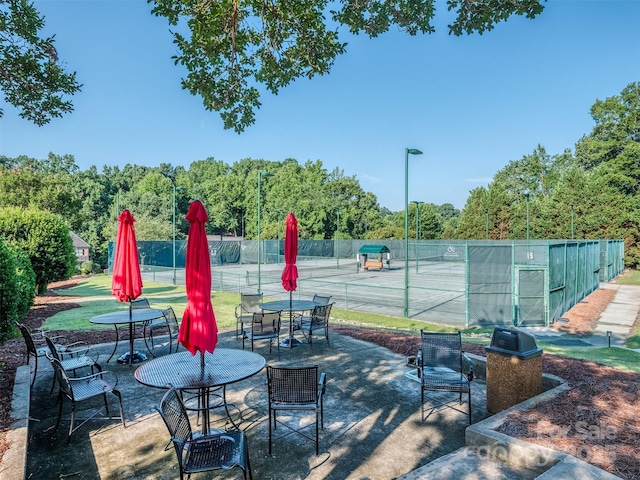 1011 Golden Bell Dr, Waxhaw, NC 28173 - view of patio / terrace featuring a tennis court