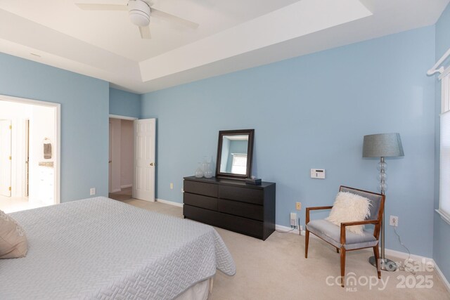 6507 Fairway Point Dr, Charlotte, NC 28269 - bedroom featuring light colored carpet and ceiling fan