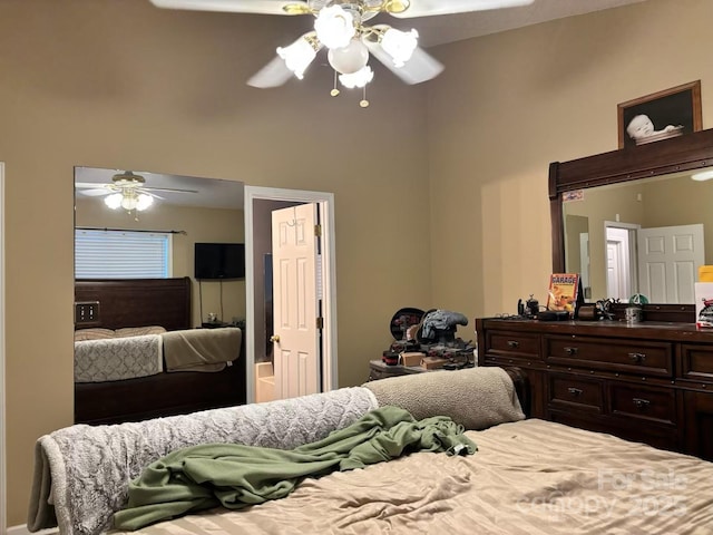 1920 Waldeck Ct, Mount Pleasant, NC 28124 - bedroom with a ceiling fan and a high ceiling