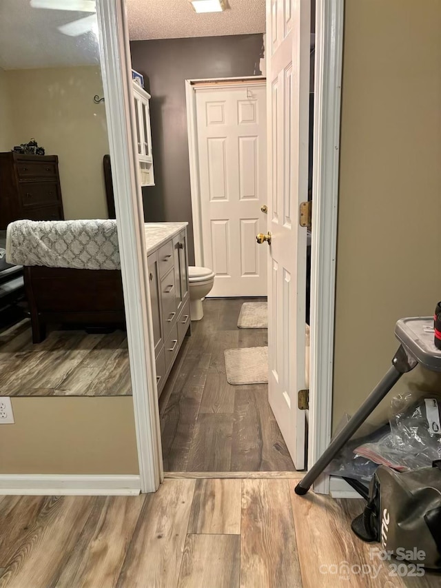 1920 Waldeck Ct, Mount Pleasant, NC 28124 - bathroom with wood finished floors and vanity
