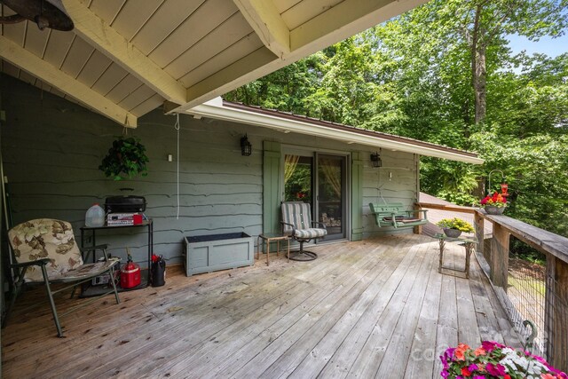 13884 Cruso Rd, Canton, NC 28716 - view of wooden terrace