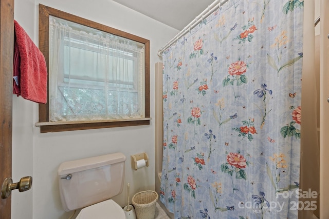 13884 Cruso Rd, Canton, NC 28716 - bathroom with toilet and a shower with curtain