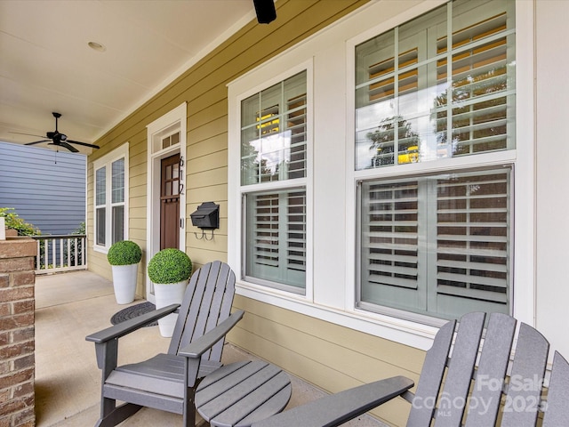 612 Ideal Way, Charlotte, NC 28203 - covered porch featuring ceiling fan
