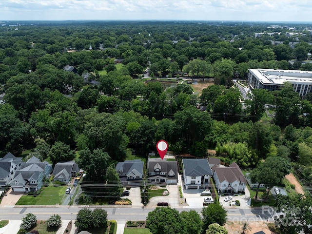 612 Ideal Way, Charlotte, NC 28203 - bird's eye view of a heavily wooded area