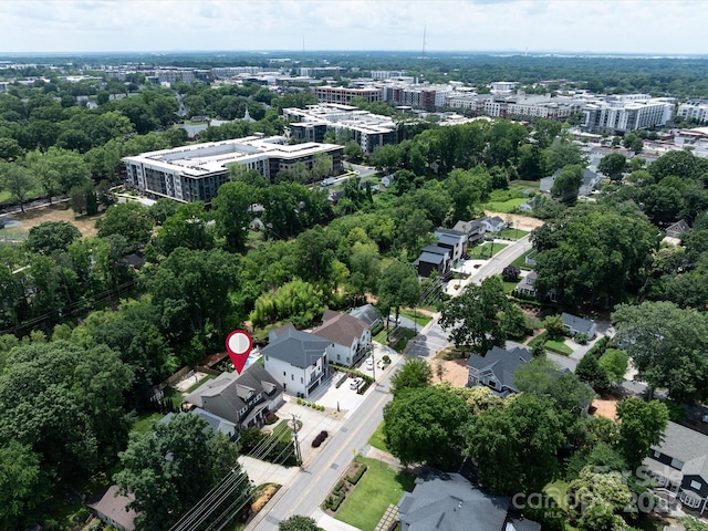 612 Ideal Way, Charlotte, NC 28203 - aerial view of property's location with a tree filled landscape
