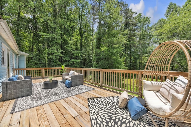 2222 19th Ave NE, Hickory, NC 28601 - wooden deck featuring outdoor lounge area