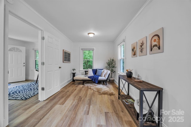 2222 19th Ave NE, Hickory, NC 28601 - sitting room featuring light wood-type flooring and crown molding