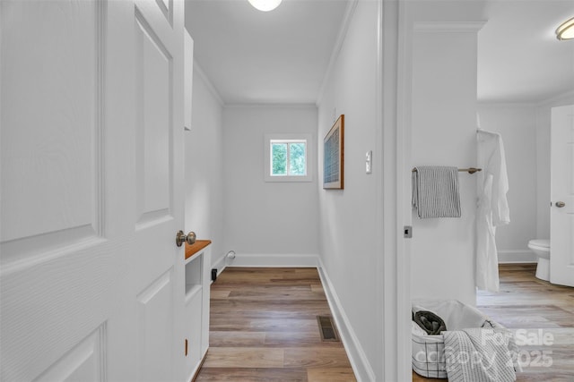 2222 19th Ave NE, Hickory, NC 28601 - corridor featuring crown molding and wood finished floors