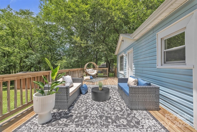 2222 19th Ave NE, Hickory, NC 28601 - wooden terrace featuring an outdoor living space