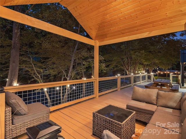 14715 Cruso Rd, Canton, NC 28716 - deck featuring outdoor lounge area