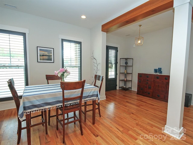 4282 Brandy Creek Ct, Clover, SC 29710 - dining room featuring light wood-type flooring and recessed lighting